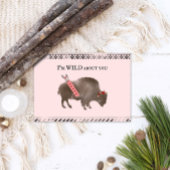 Carte Wild About You Buffalo Bison Cupid Valentine