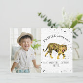 Carte Wild About You Tiger Valentine Photo (Debout devant)