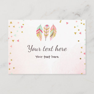 Carte Wild and Three Insert RSVP Feathes Wild One