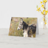 Carte Wild Burro Greeting (Fleur jaune)