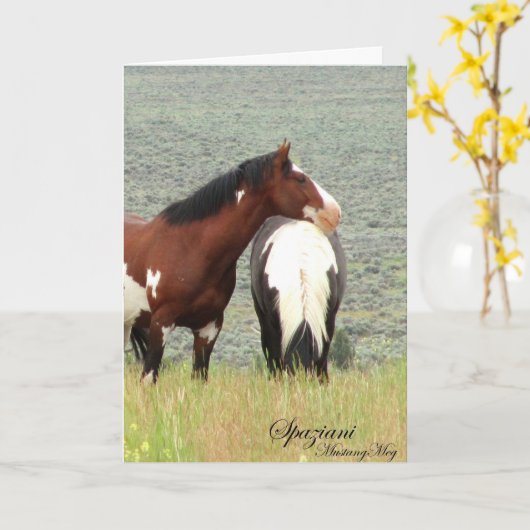 Carte Wild Card~ Mustangs américains (Fleur jaune)
