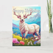 Carte Wild Deer Buck Joyeux anniversaire (Devant)