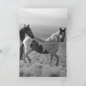 Carte Wild Family Runs Horse Grey Card (Intérieur)
