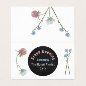 Carte Wild Floral Chalkboard Grand ouverture (Extérieur déplié)