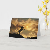 Carte Wild Horse Funny Birthday Card (Fleur jaune)