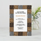 Carte Wild Poster de animal Baby shower Invitation (Debout devant)