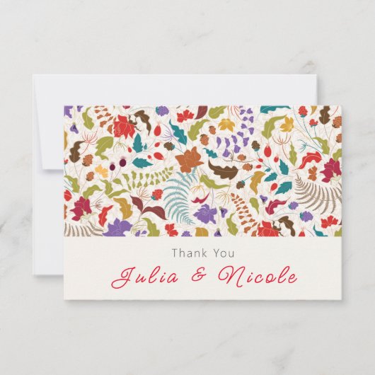 Carte Wild Rose Woods Exotic Flower Garden Mariage (Devant)