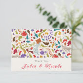 Carte Wild Rose Woods Exotic Flower Garden Mariage (Debout devant)