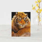 Carte Wild Tiger Cub Get Well Card (Fleur jaune)