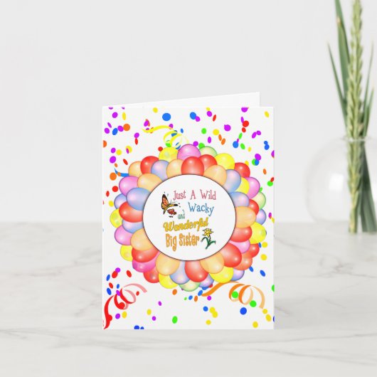 Carte Wild Wacky Merveilleux Grands Cadeaux Soeurs (Devant)