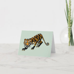 Carte Wildcat cool - TIGER- Conservation - Nature verte