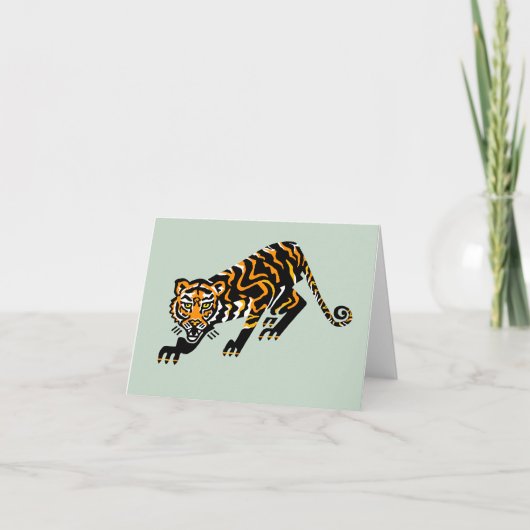Carte Wildcat cool - TIGER- Conservation - Nature verte (Devant)
