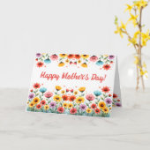 Carte Wildflower Bright Mothers Day (Fleur jaune)