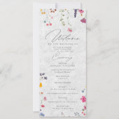 Carte Wildflower Garden Modern Ivory Wedding Program (Devant)