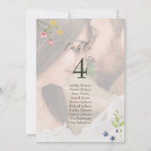 Carte Wildflower Photo Wedding Seating Chart (Devant)