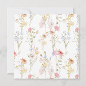 Carte Wildflowers elegant Spring First Birthday (Dos)