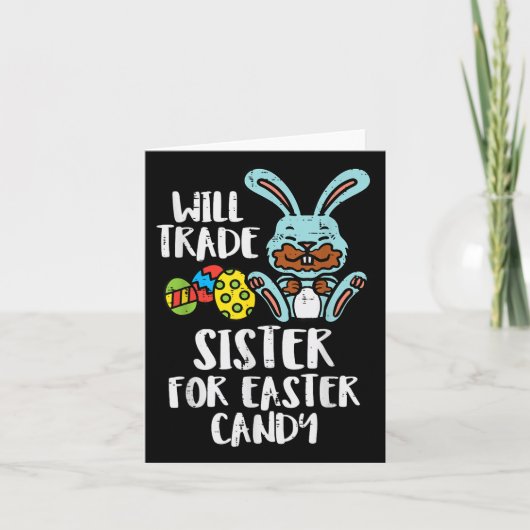 Carte Will Trade Sister For Easter Candy Funny Boys (Devant)
