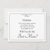 Carte Will You Be My Best Man? Black White Infinity (Devant)