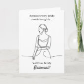 Carte Will You Be My Bridesmaid Proposal (Devant)