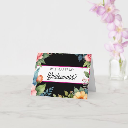 Carte Will you be my Bridesmaid proposal card (Orchidée)