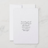 Carte Will You Be My Flower Girl (Dos)