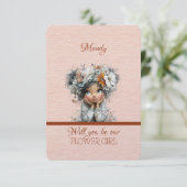 Carte Will You Be My Flower Girl (Debout devant)