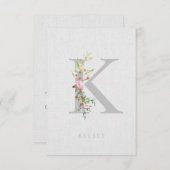 Carte Will You Be My Junior Bridesmaid Delicate Initial (Devant / Derrière)