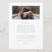 Carte Will you be my Maid of Honor Dusty Blue Photo  (Dos)