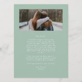 Carte Will you be my Maid of Honor Sage Green Photo  (Dos)