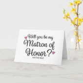 Carte Will You Be My Matron of Honor From Bride Asking (Fleur jaune)