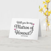 Carte Will You Be My Matron of Honour From Bride Asking (Fleur jaune)