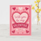 Carte Will You Be My Valentine Greeting (Fleur jaune)