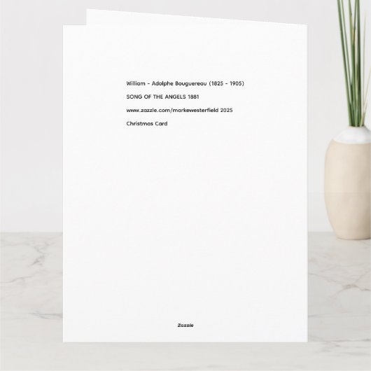 Carte William-Adolphe Bouguereau CHANT D'ANGES 1881 (Dos)