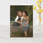 Carte William Bouguereau - Pêche aux grenouilles (Fleur jaune)