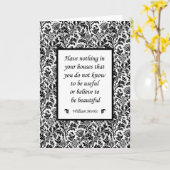 Carte William Morris Citation célèbre Belles maisons (Fleur jaune)