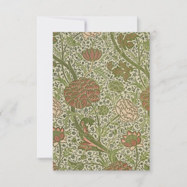 Carte William Morris Cray Fleur de Sage Floral Botanique (Devant)