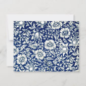 Carte William Morris design, Blue Mallow (Devant)