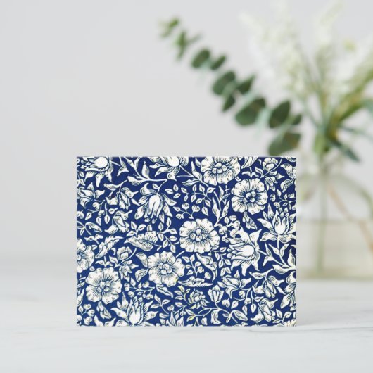 Carte William Morris design, Blue Mallow (Debout devant)