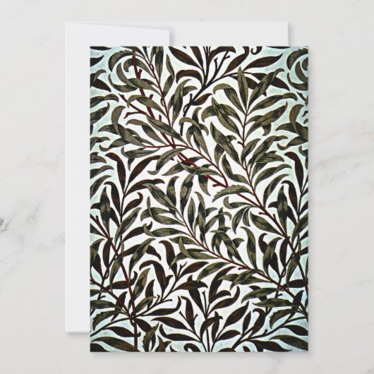 Carte William Morris design, Willow Bough (Devant)