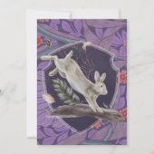 Carte William Morris Forest Rabbit Floral Art (Devant)