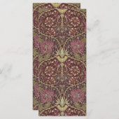 Carte William Morris, Honeysuckle, floral. (Devant / Derrière)