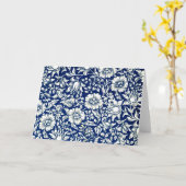 Carte William Morris - Mallow bleu (Fleur jaune)