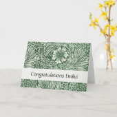 Carte william morris marigold vert floral fleur (Fleur jaune)