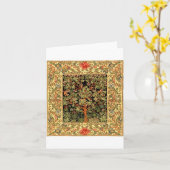 Carte William Morris - Motif De L'Arbre De Vie (Fleur jaune)