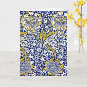 Carte William Morris motif floral vintage (Fleur jaune)