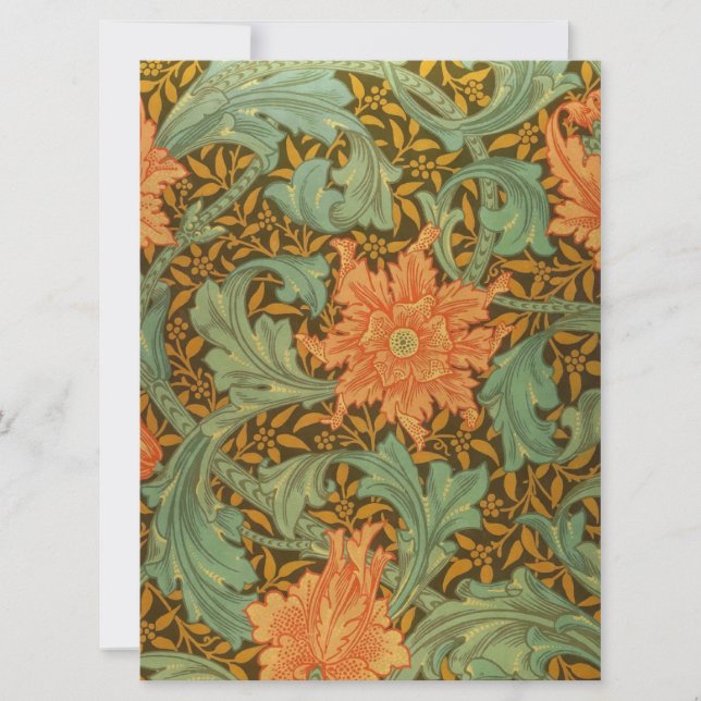 Carte William Morris Single Stem Pattern (Devant)