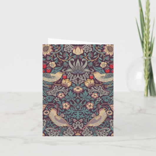 Carte William Morris Strawberry Thief (Dos)