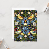 Carte William Morris, Strawberry Thief (Devant/Arrière en situation)