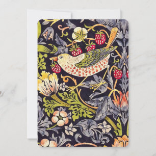 Carte William Morris Strawberry Thief Floral Art nouveau