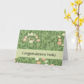 Carte William Morris Sweet Pea Floral Design (Fleur jaune)